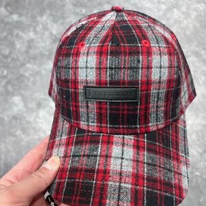 Free Country Red Black Plaid Baseball Cap